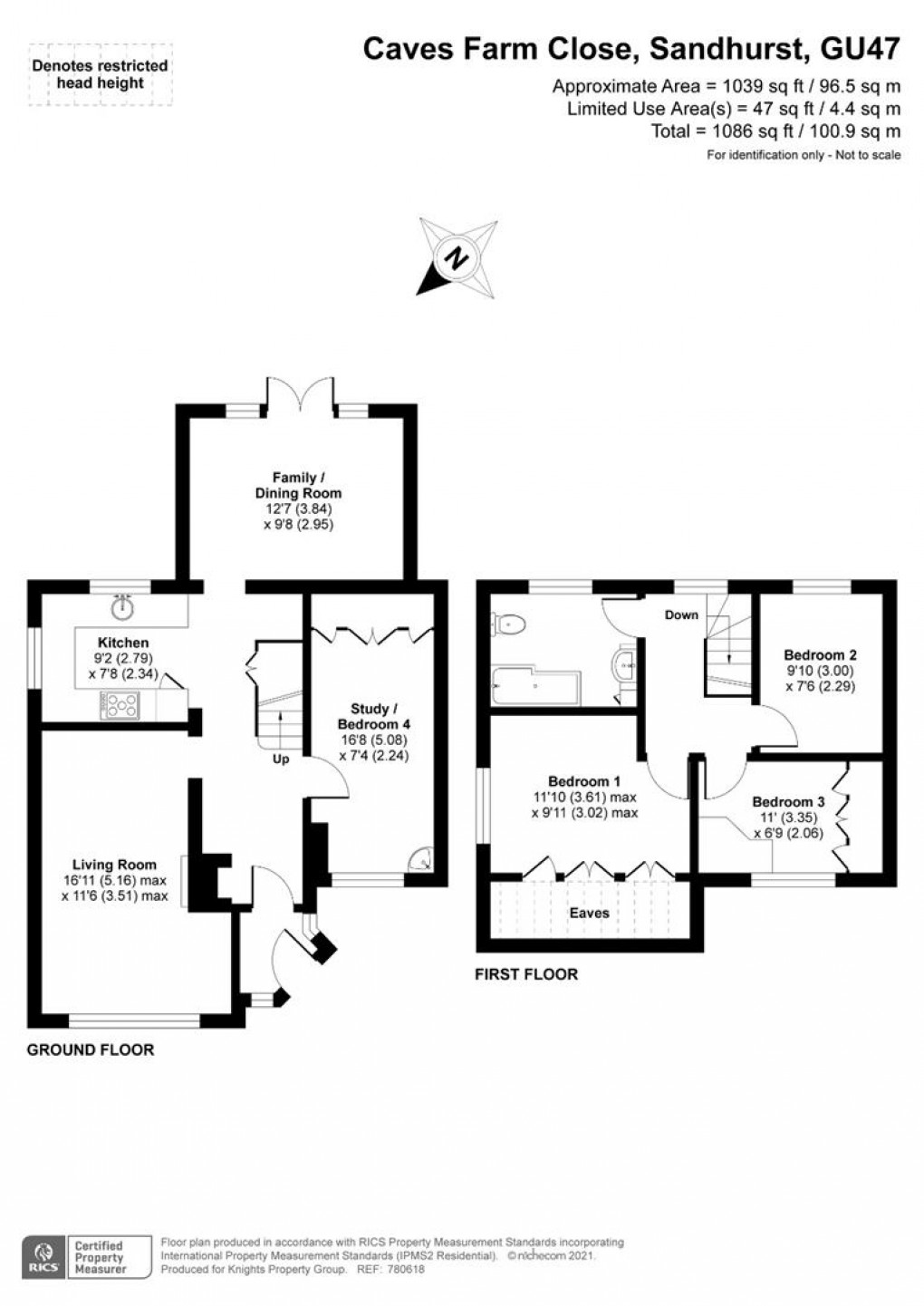 Floorplan for Caves Farm Close, Sandhurst