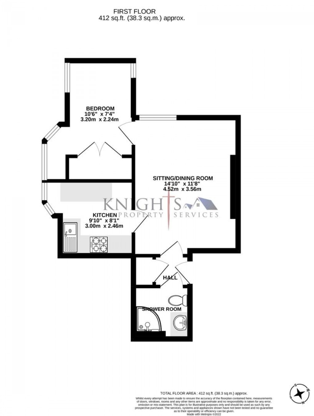 Floorplan for Tudor Hall, Branksome Park Road, Camberley