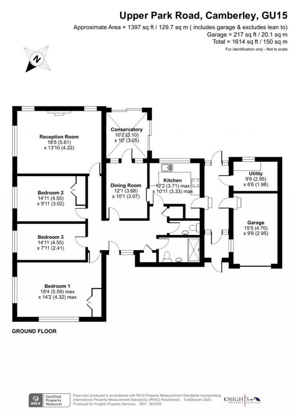 Floorplan for Upper Park Road, Camberley