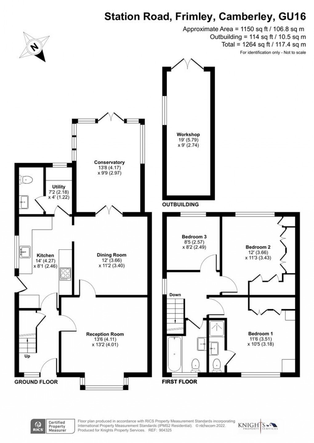 Floorplan for Station Road, Frimley, Camberley