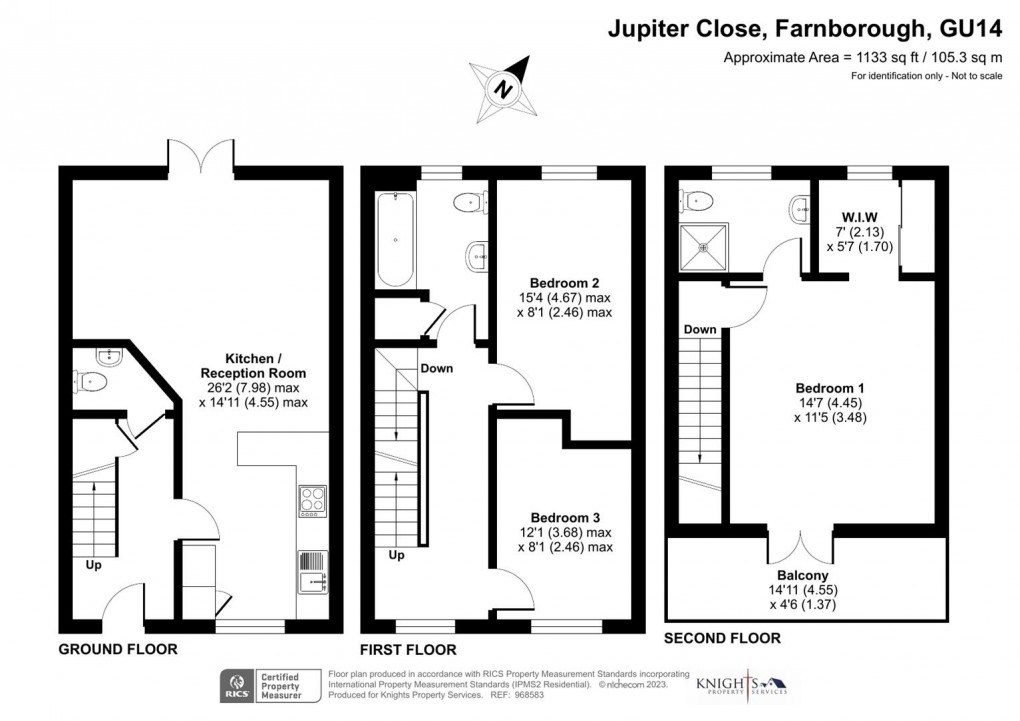 Floorplan for Jupiter Close, Farnborough