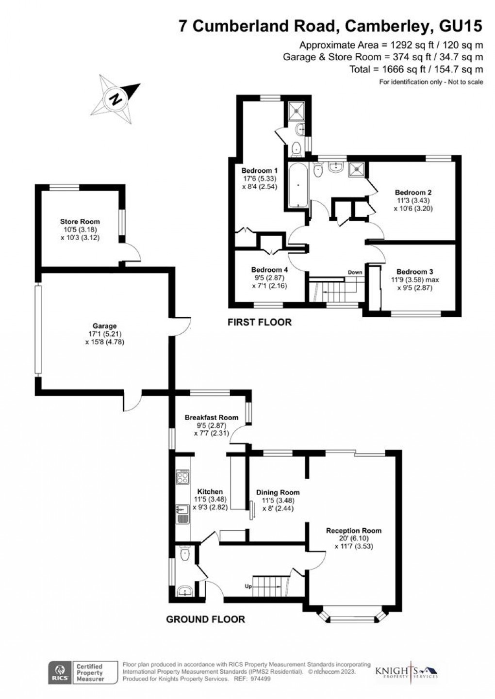 Floorplan for Cumberland Road, Camberley