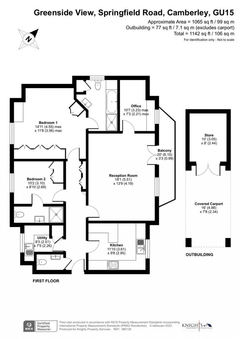 Floorplan for Springfield Road, Camberley