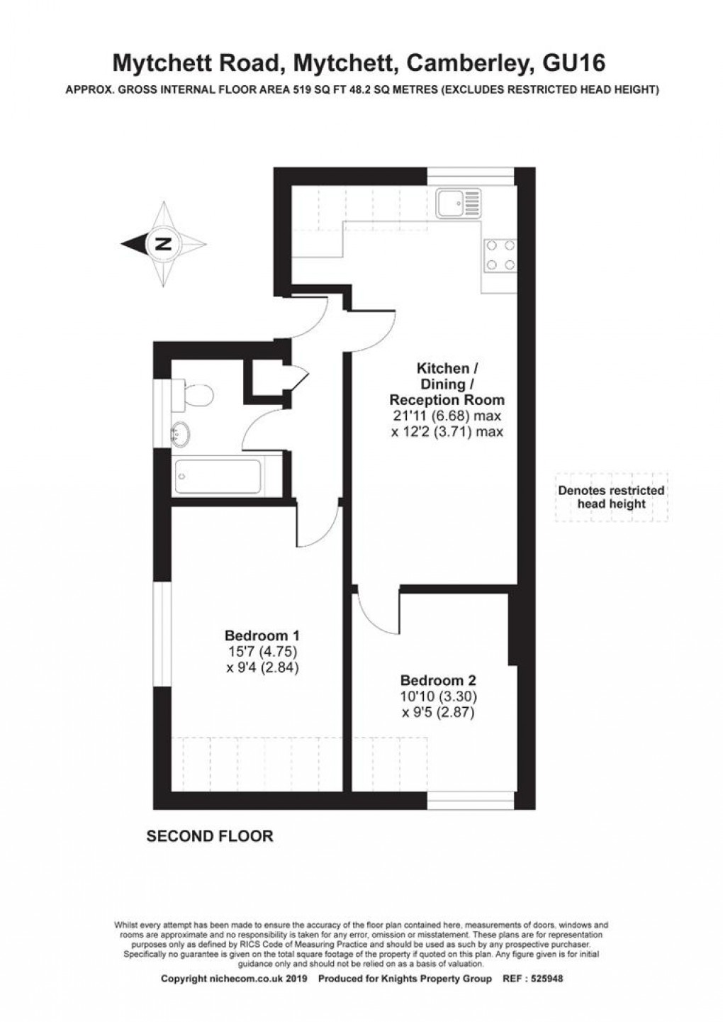 Floorplan for 57a Mytchett Road, Mytchett, Camberley