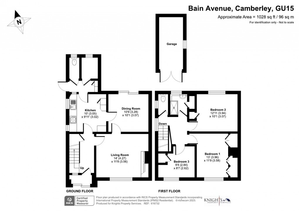 Floorplan for Bain Avenue, Camberley