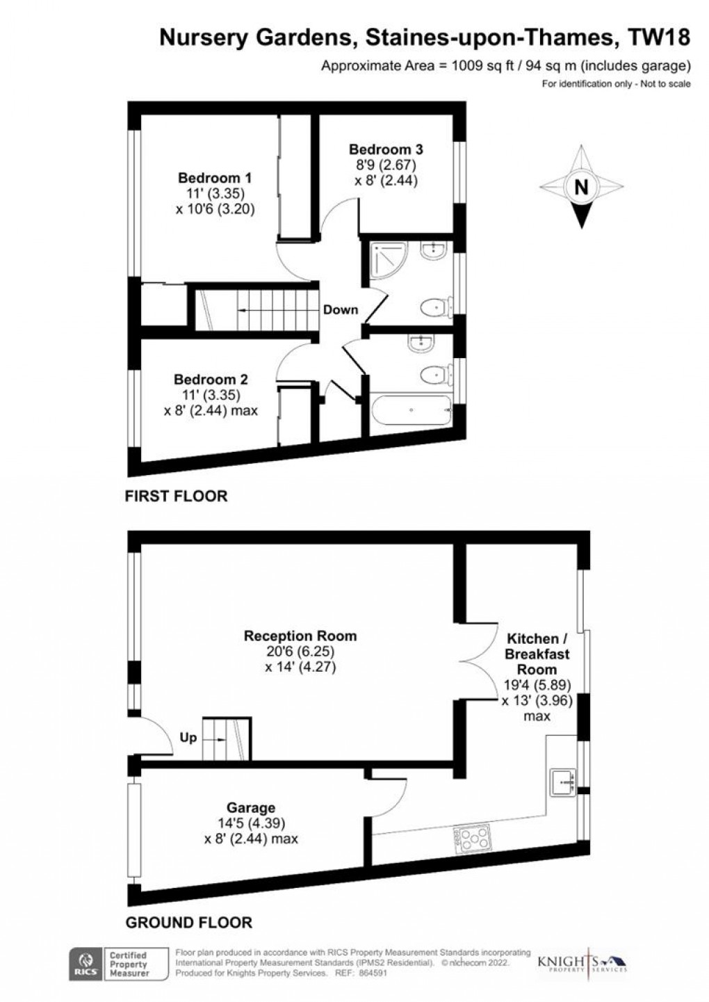 Floorplan for Nursery Gardens, Staines-upon-Thames