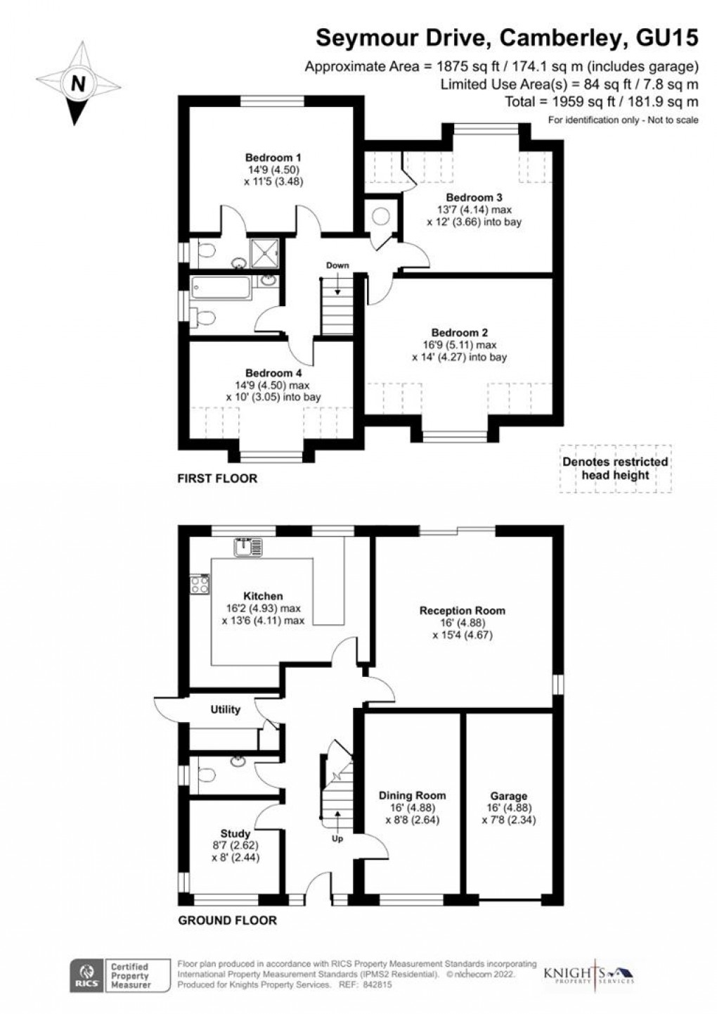 Floorplan for Seymour Drive, Camberley