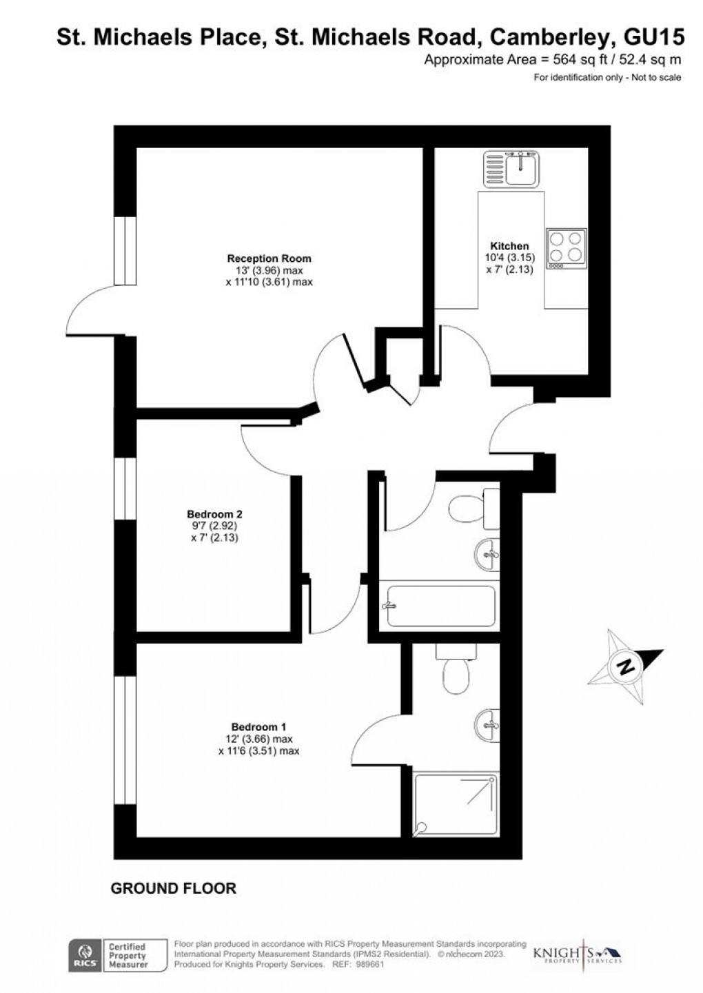Floorplan for St. Michaels Road, Camberley