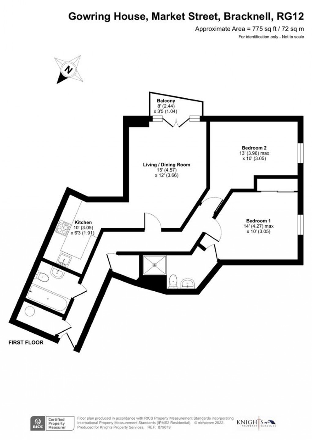 Floorplan for Gowring House, Market Street, Bracknell