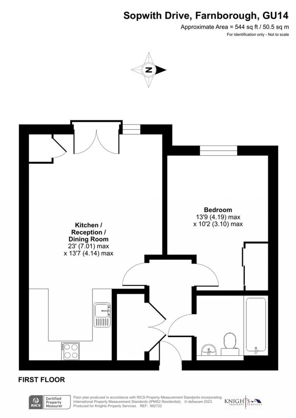 Floorplan for Sopwith Drive, Farnborough