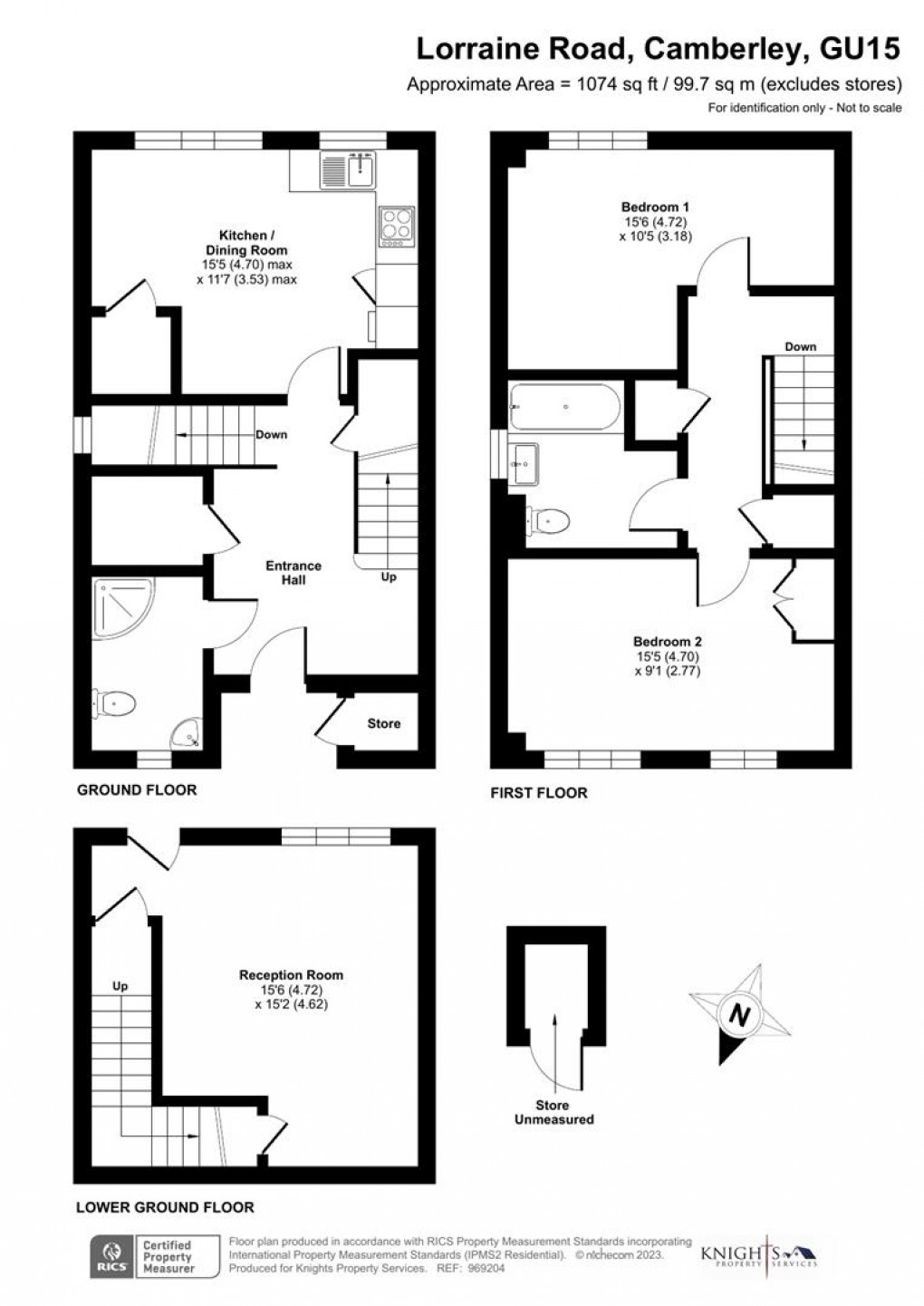 Floorplan for Lorraine Road, Camberley