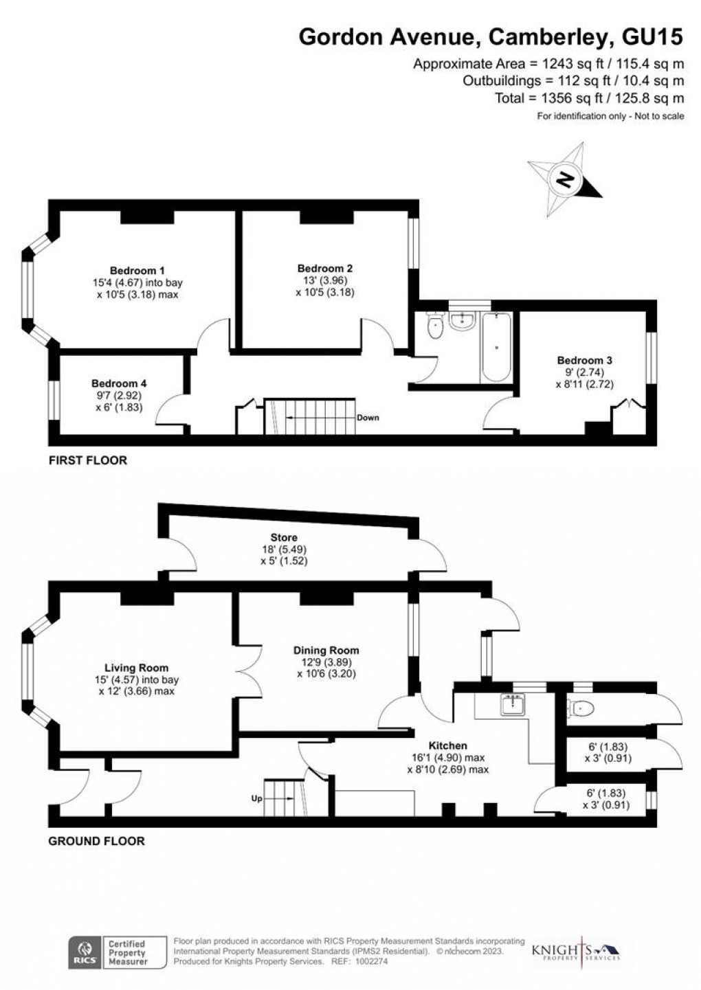 Floorplan for Gordon Avenue, Camberley