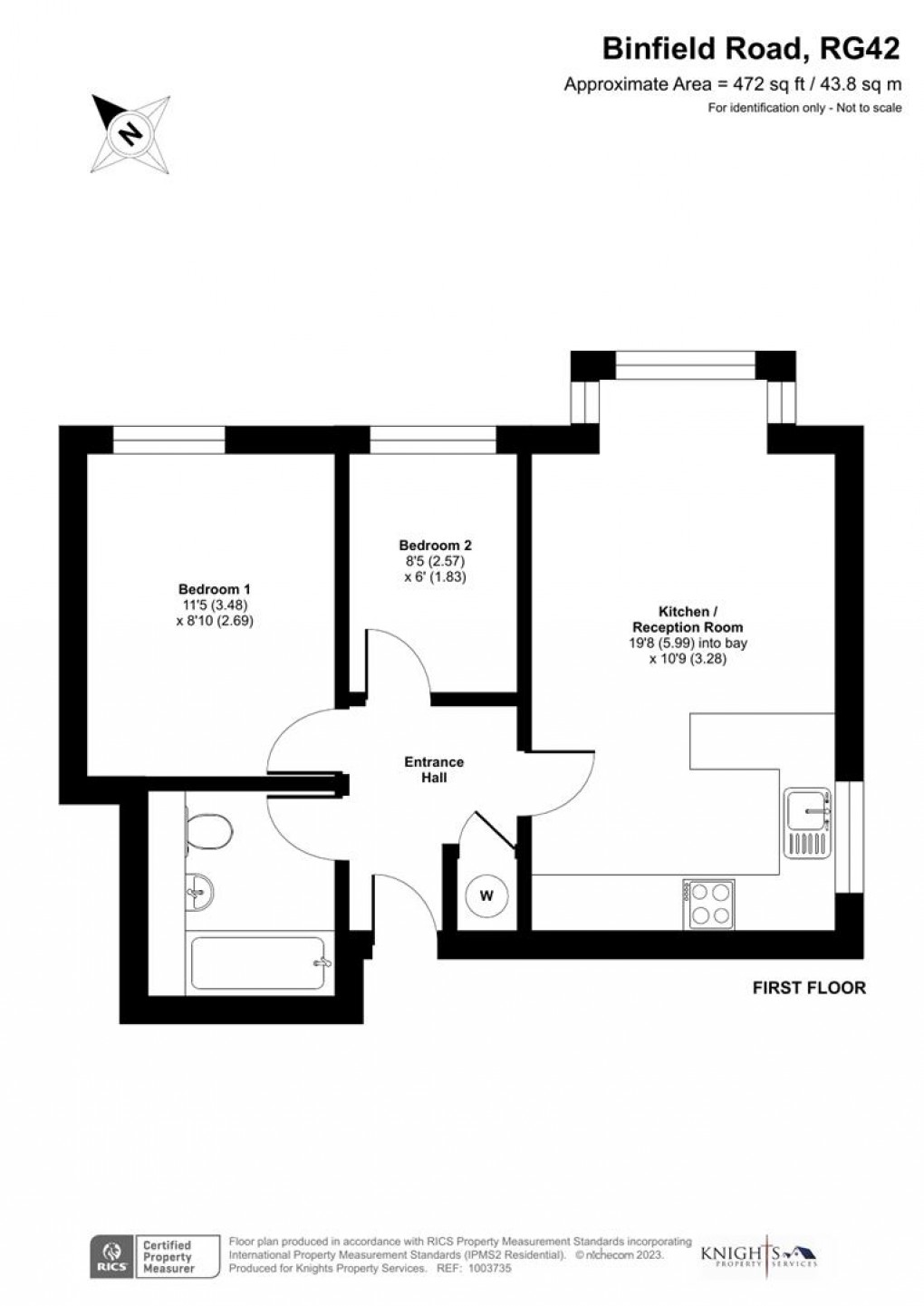 Floorplan for Fairway Court, Binfield Road, Bracknell