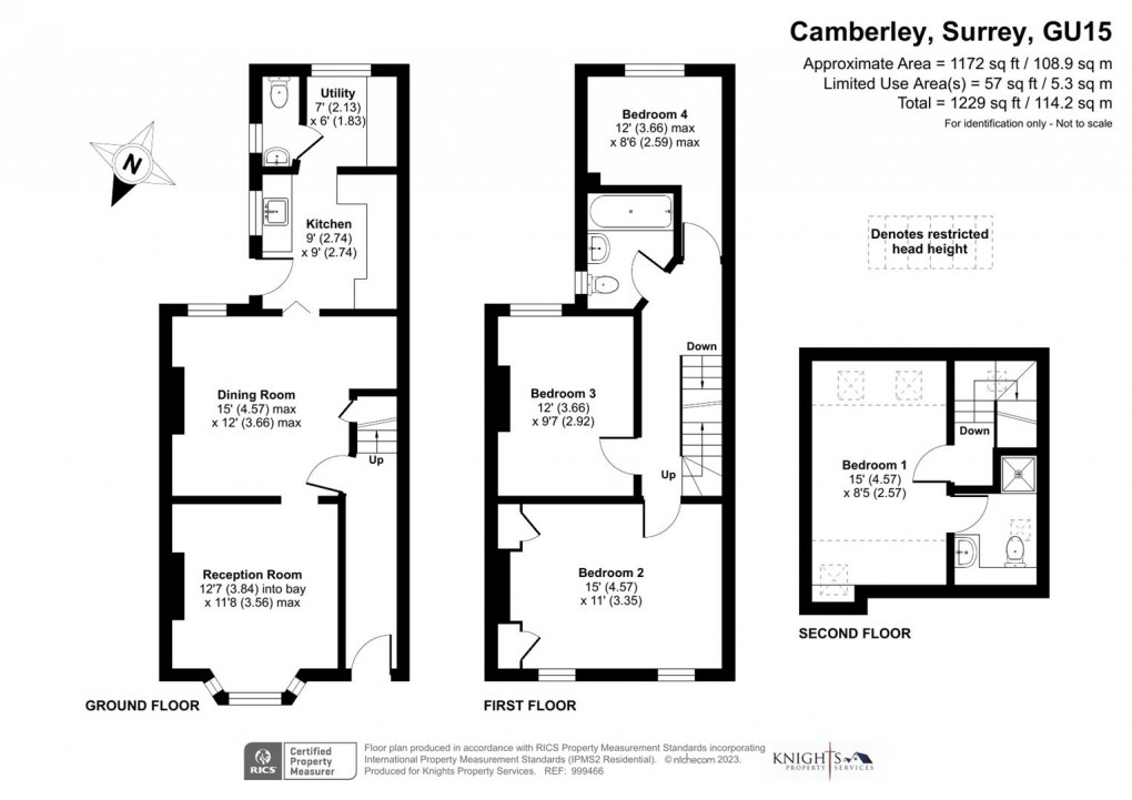 Floorplan for Gordon Avenue, Camberley