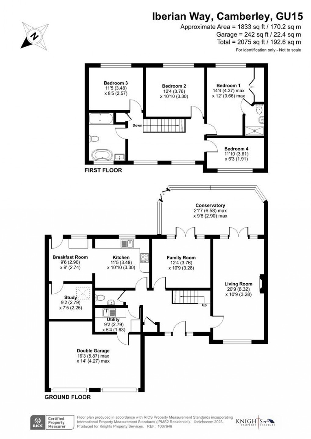 Floorplan for Iberian Way, Camberley