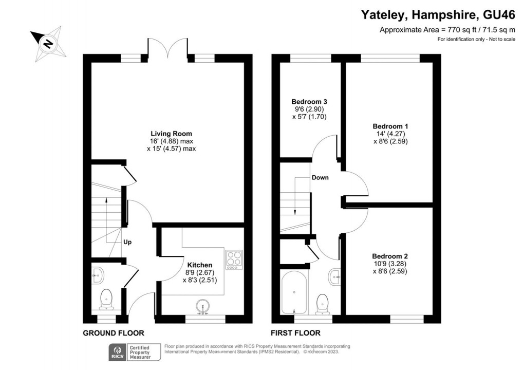 Floorplan for Ryves Avenue, Yateley