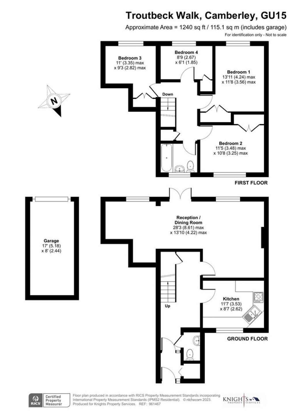 Floorplan for Troutbeck Walk, Camberley