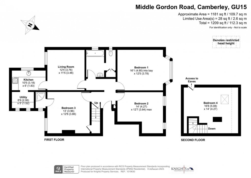 Floorplan for Middle Gordon Road, Camberley