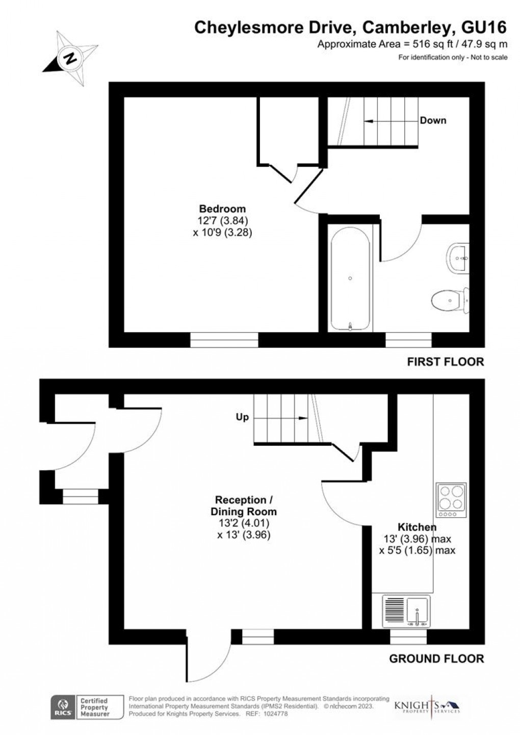 Floorplan for Cheylesmore Drive, Frimley, Camberley