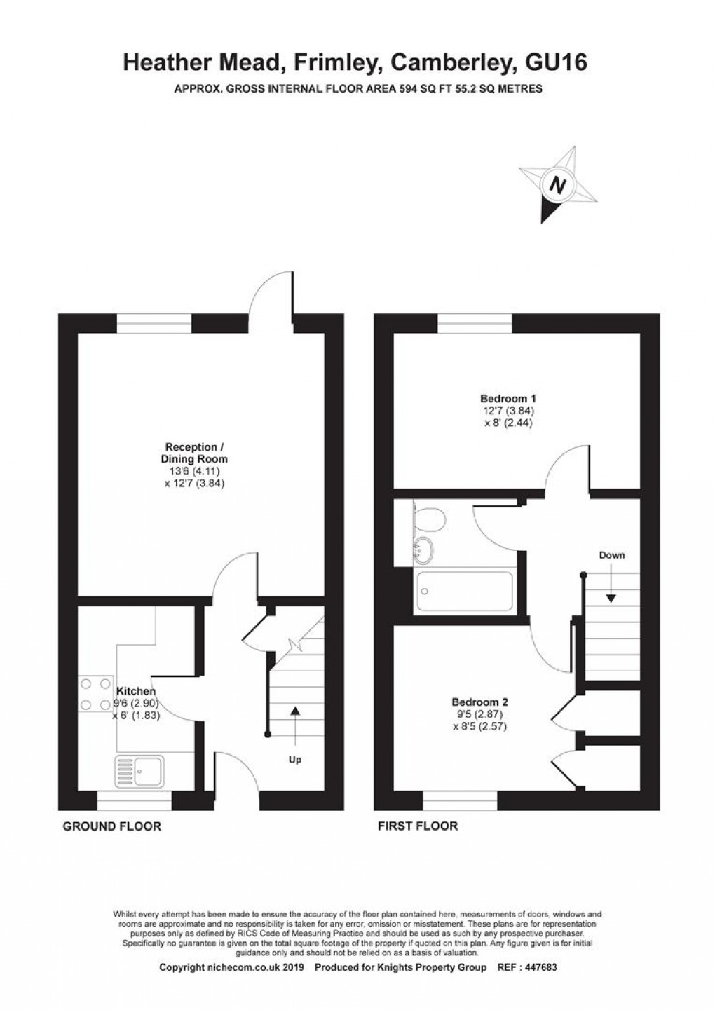 Floorplan for Heather Mead, Frimley, Camberley