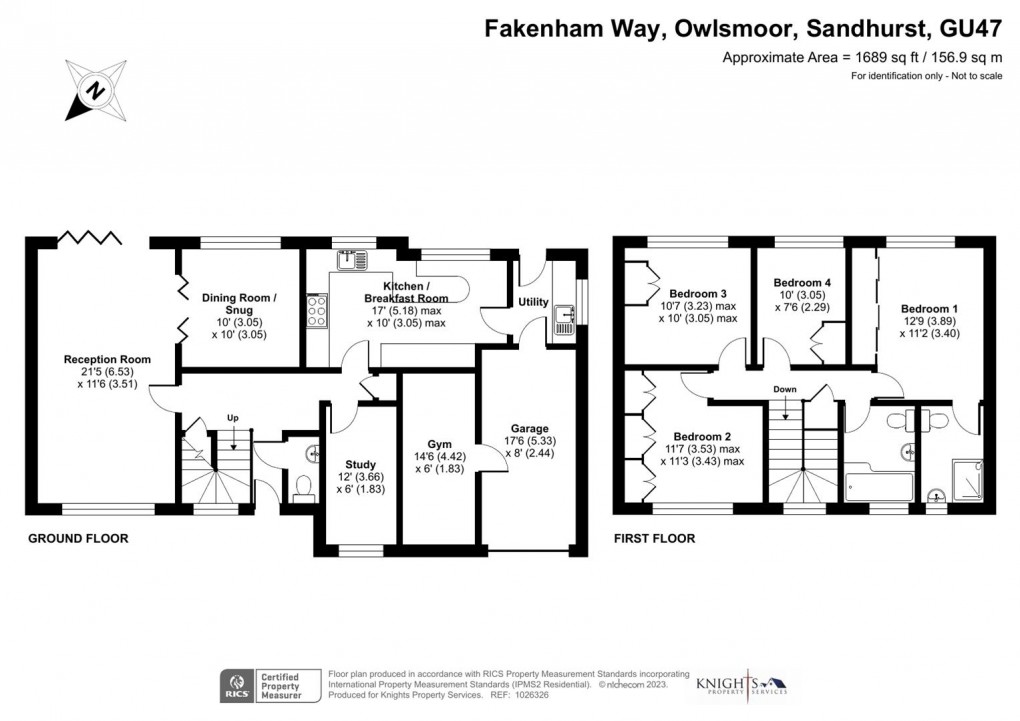 Floorplan for Fakenham Way, Owlsmoor, Sandhurst