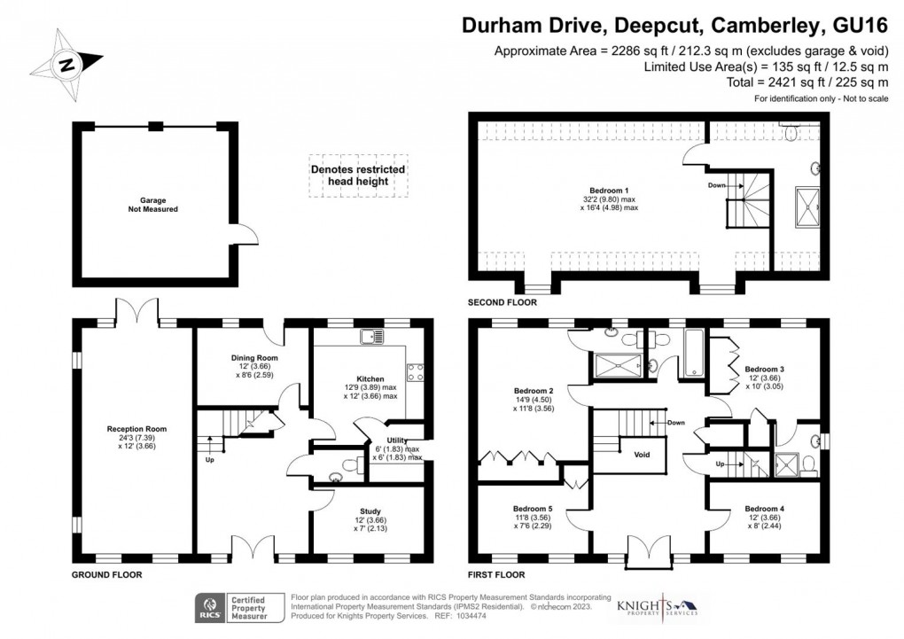 Floorplan for Durham Drive, Deepcut, Camberley
