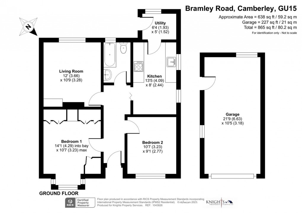 Floorplan for Bramley Road, Camberley