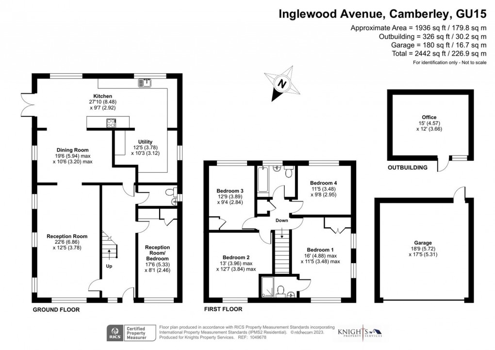 Floorplan for Inglewood Avenue, Camberley