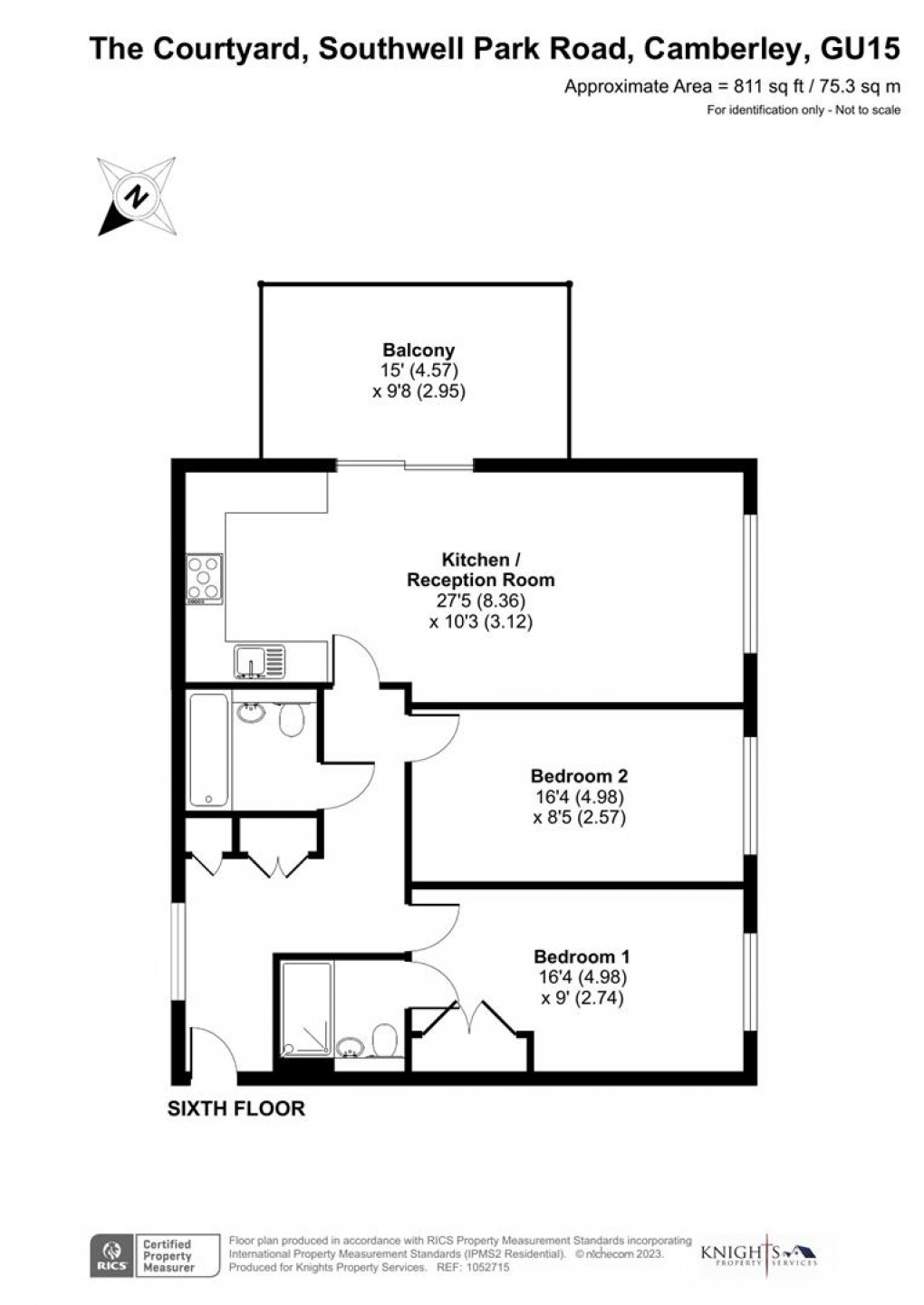 Floorplan for The Courtyard, Southwell Park Road, Camberley