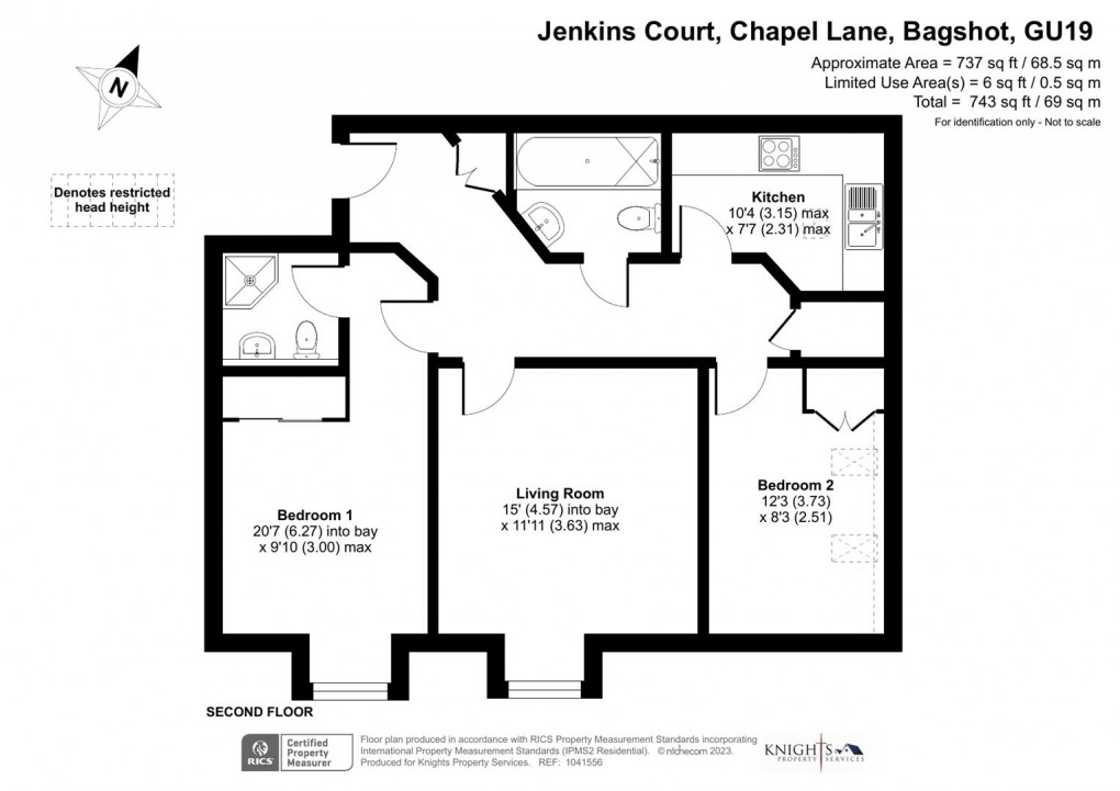 Floorplan for Jenkins Court, Chapel Lane, Bagshot
