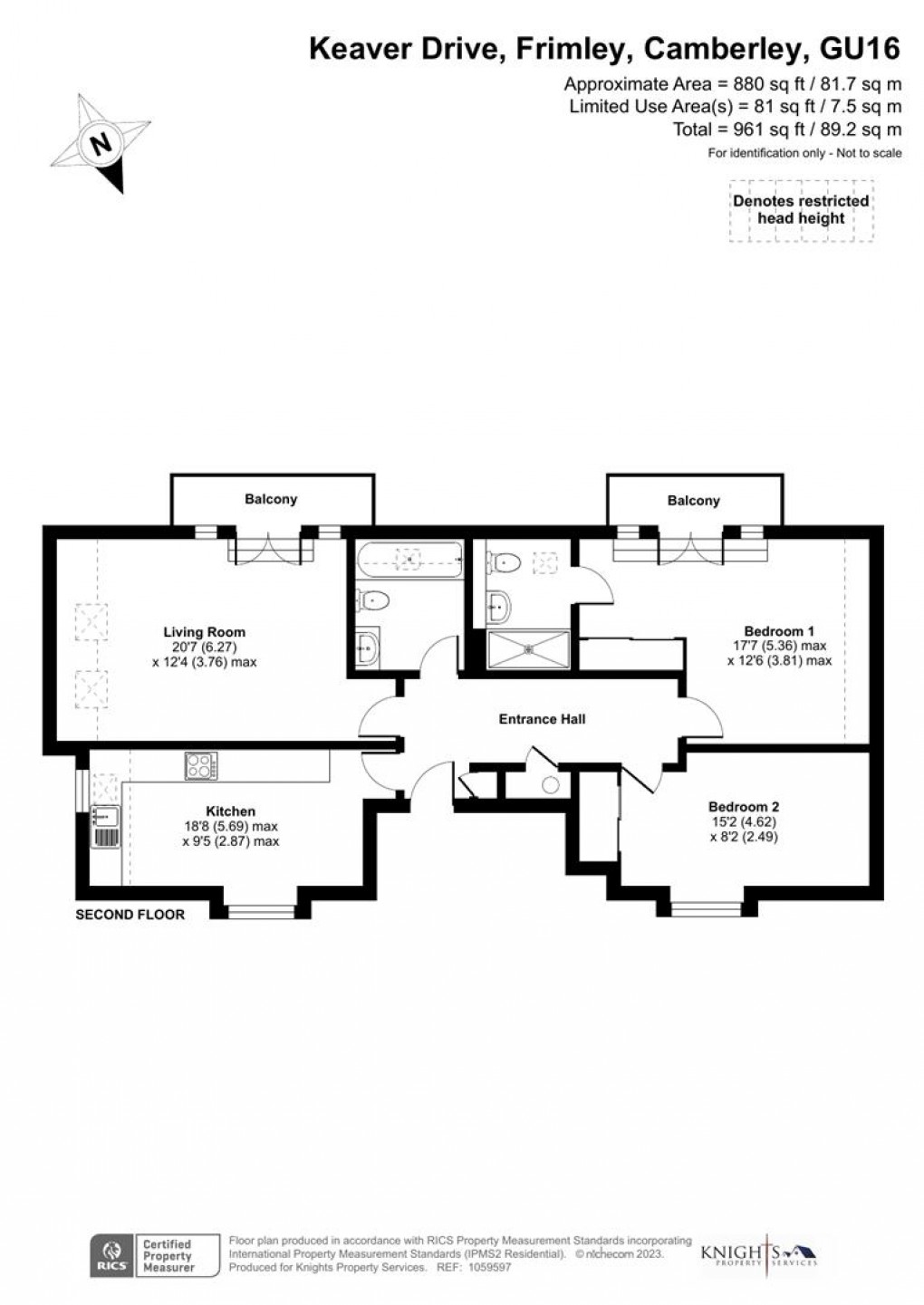 Floorplan for Keaver Drive, Frimley, Camberley