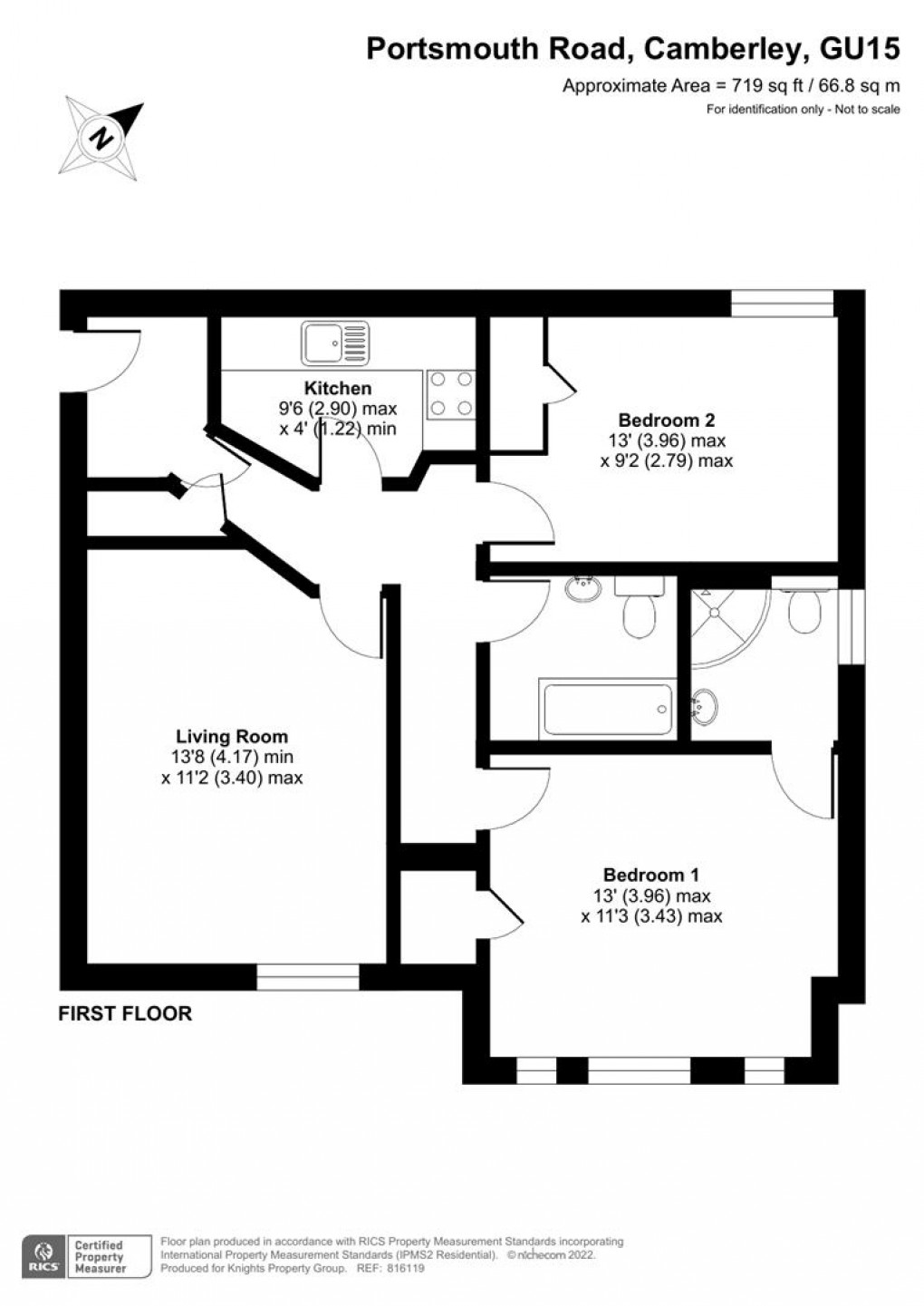 Floorplan for Brackendale Court, Portsmouth Road, Camberley