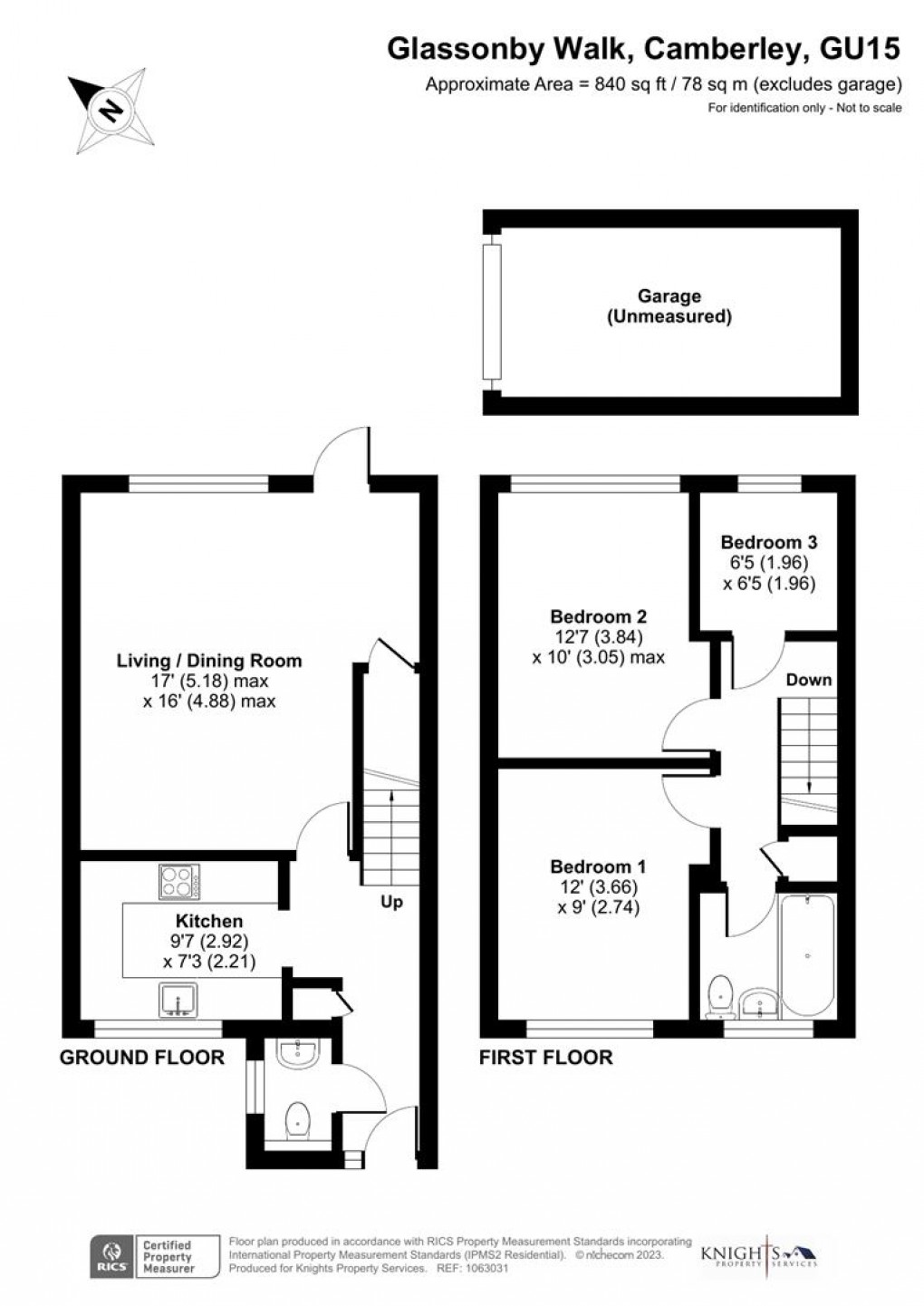 Floorplan for Glassonby Walk, Camberley