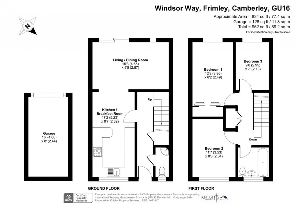 Floorplan for Windsor Way, Frimley, Camberley
