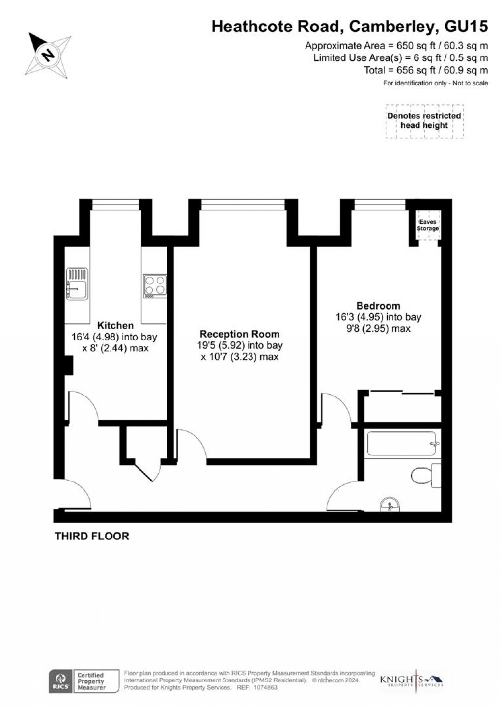 Floorplan for Heathcote Road, Camberley
