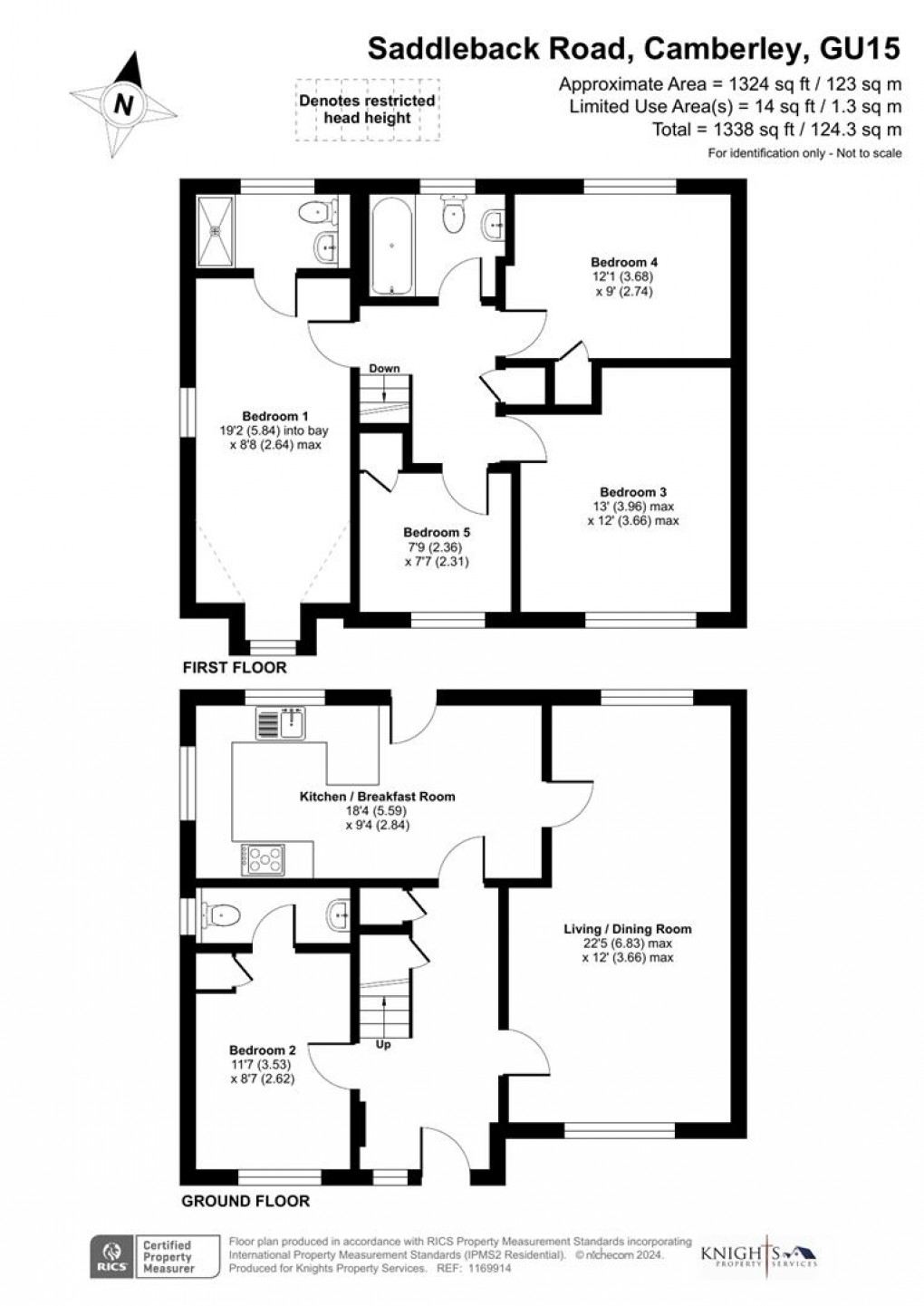 Floorplan for Saddleback Road, Camberley