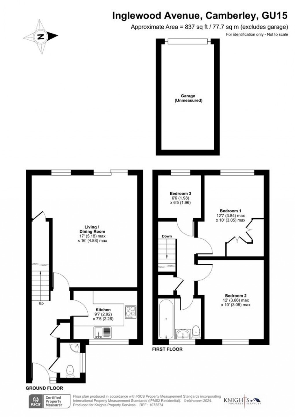 Floorplan for Inglewood Avenue, Camberley