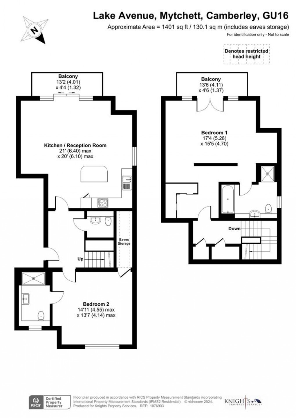 Floorplan for Lake Avenue, Mytchett, Camberley