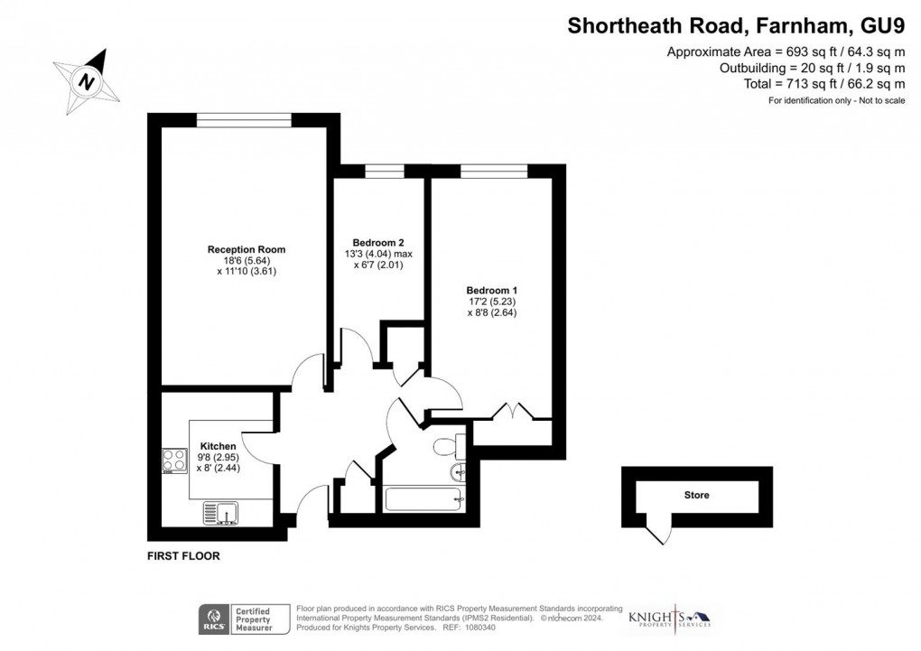 Floorplan for Farnham Cloisters, 41 Shortheath Road, Farnham