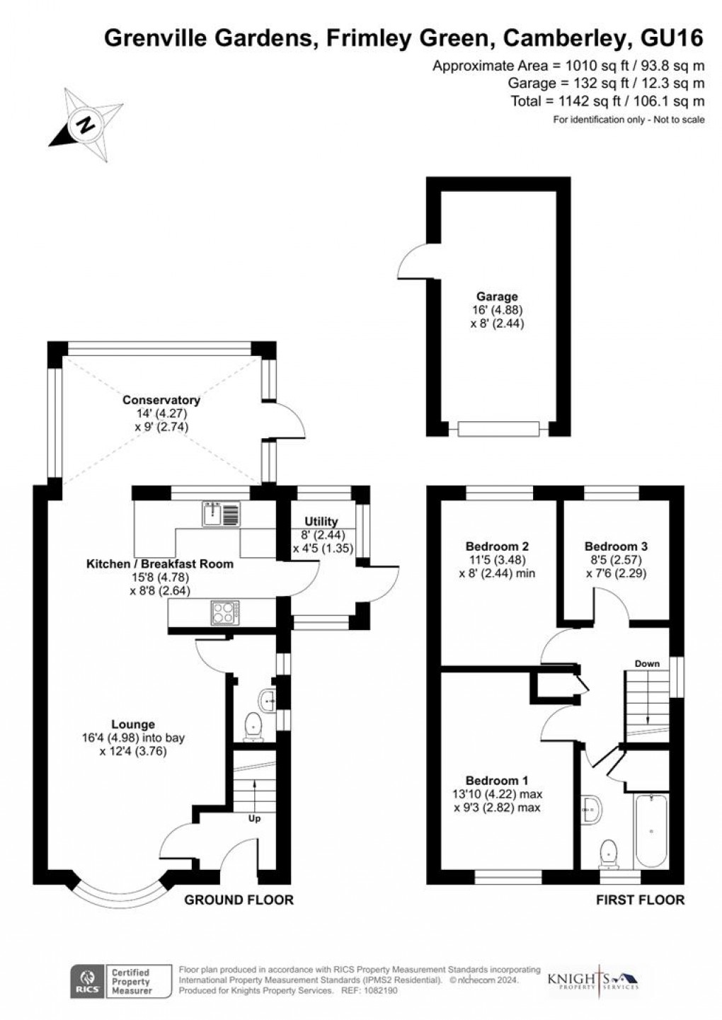 Floorplan for Grenville Gardens, Frimley Green, Camberley