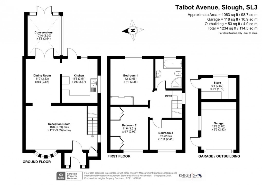 Floorplan for Talbot Avenue, Slough