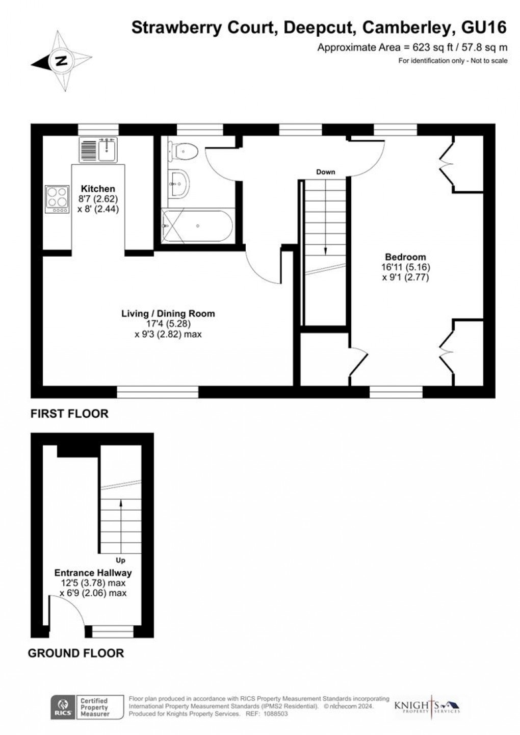 Floorplan for Strawberry Court, Deepcut, Camberley