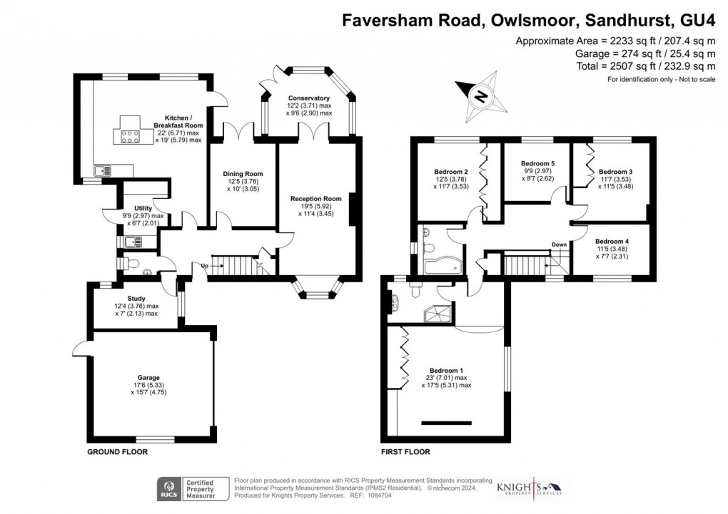 Floorplan for Faversham Road, Owlsmoor, Sandhurst
