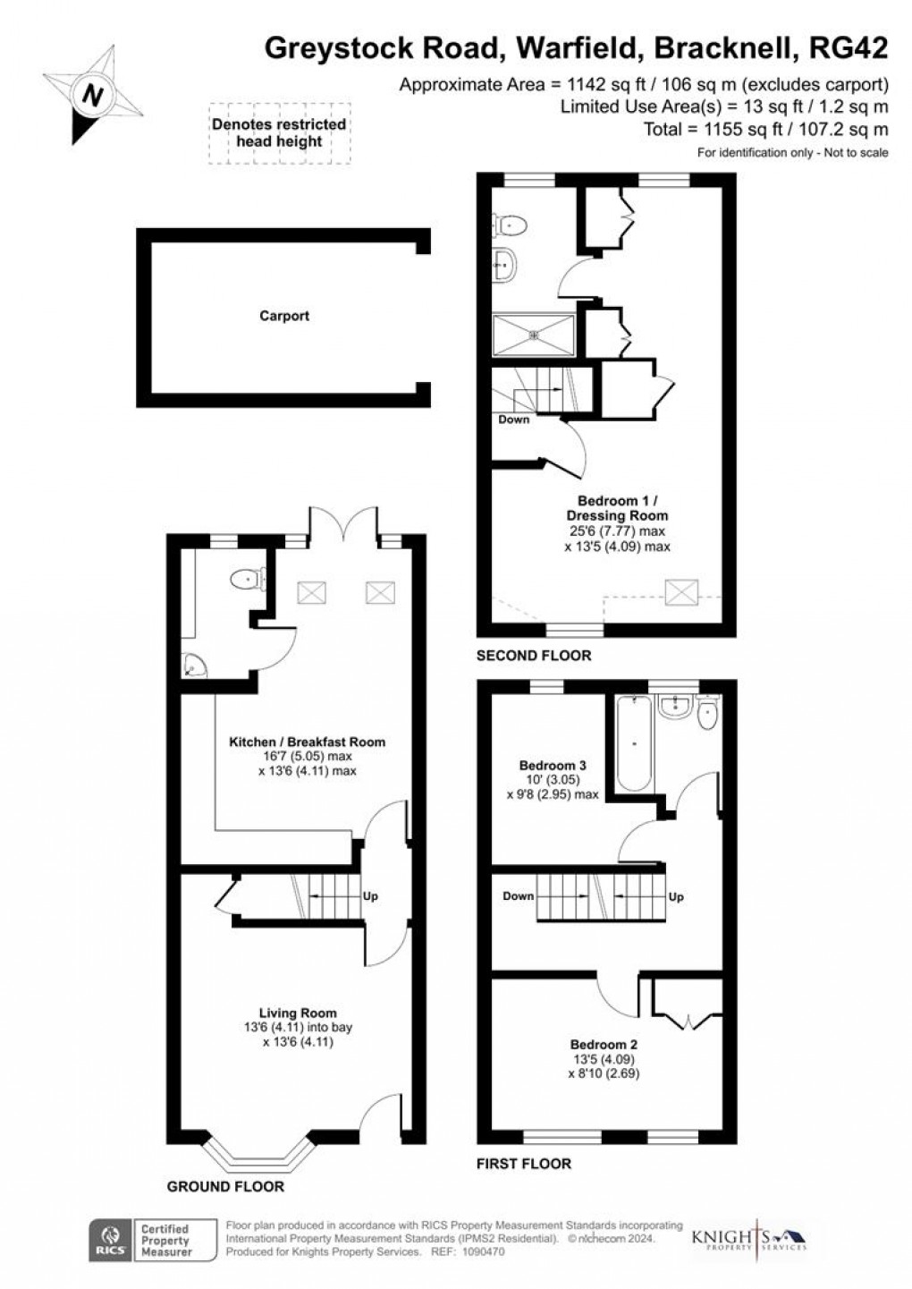 Floorplan for Greystock Road, Warfield, Bracknell