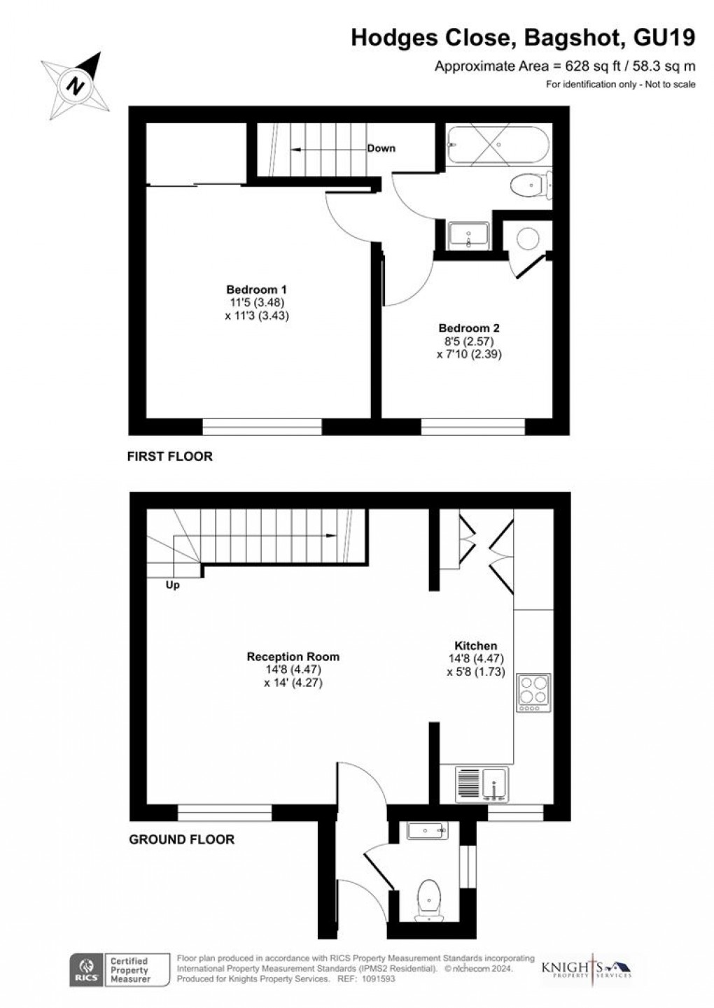 Floorplan for Hodges Close, Bagshot