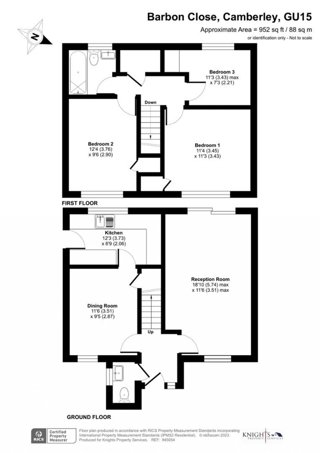 Floorplan for Barbon Close, Camberley