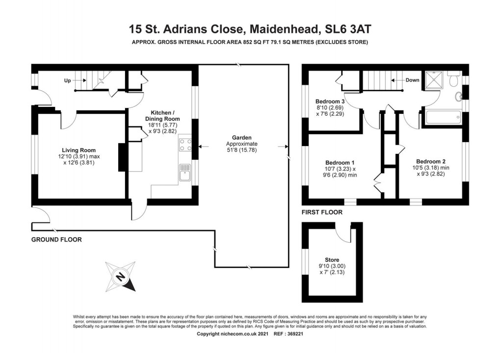 Floorplan for St. Adrians Close, Maidenhead