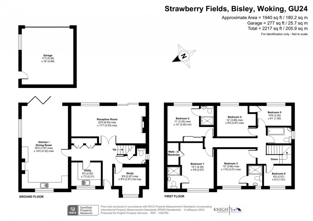 Floorplan for Strawberry Fields, Bisley, Woking