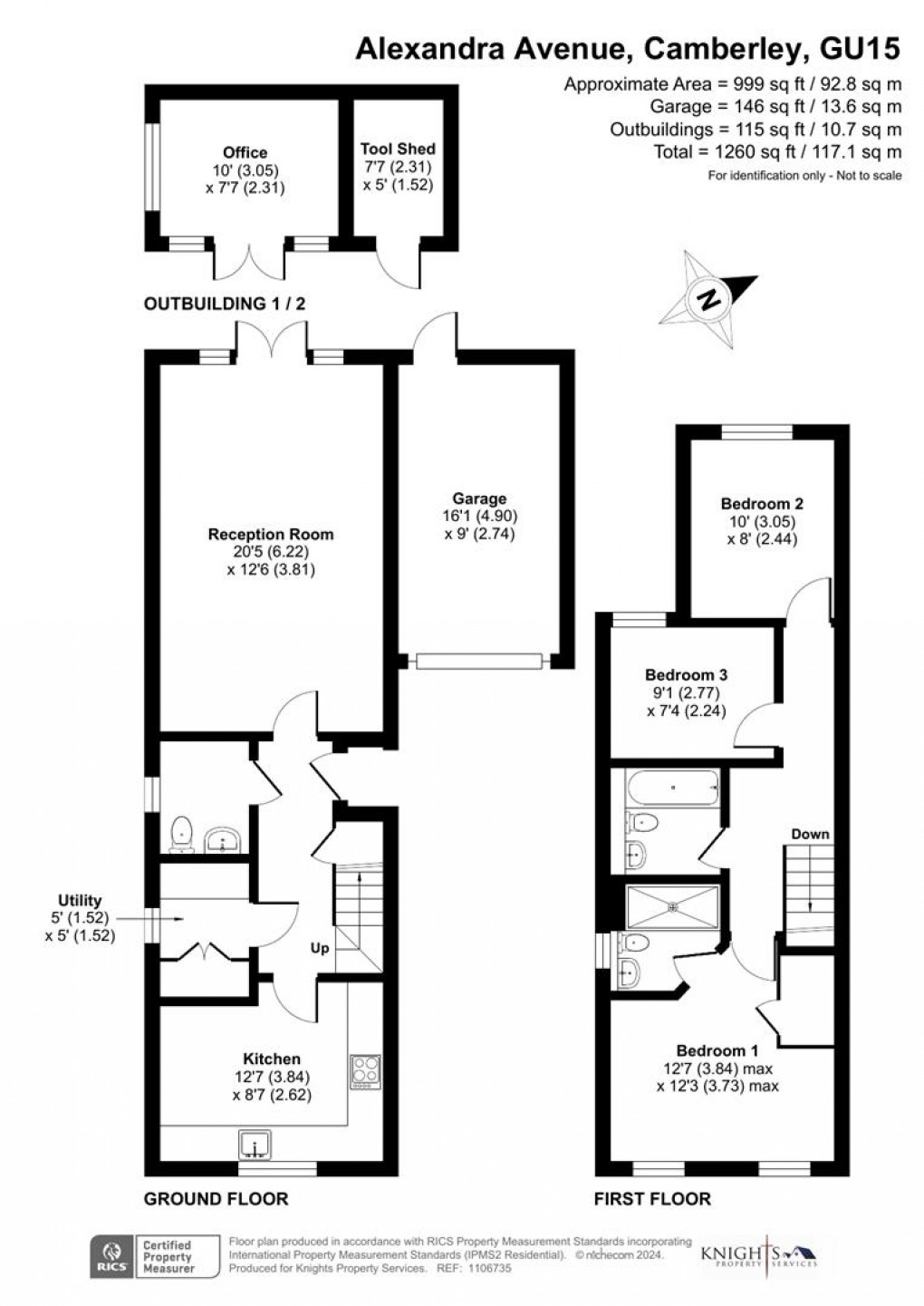 Floorplan for Alexandra Avenue, Camberley