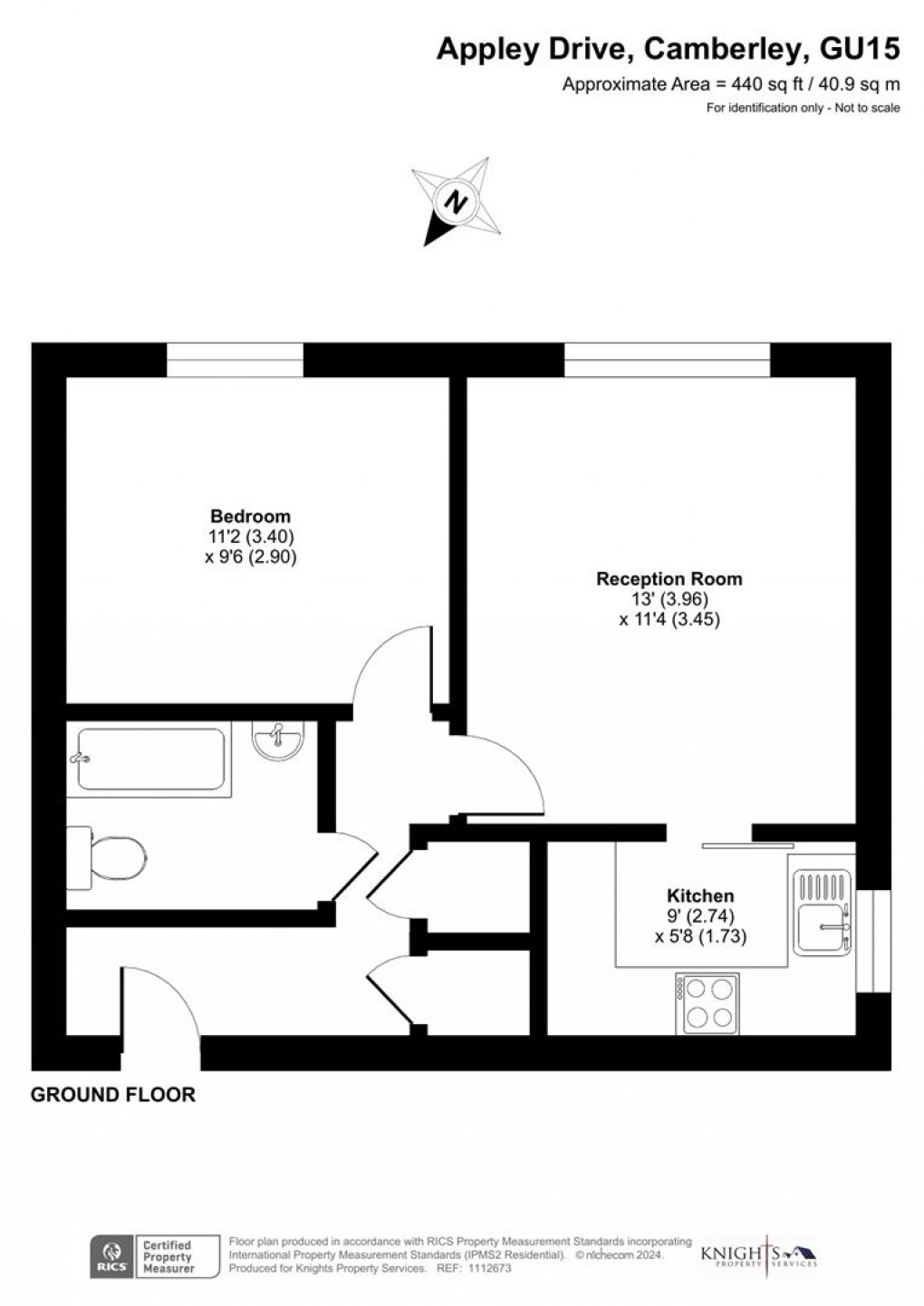 Floorplan for Appley Drive, Camberley